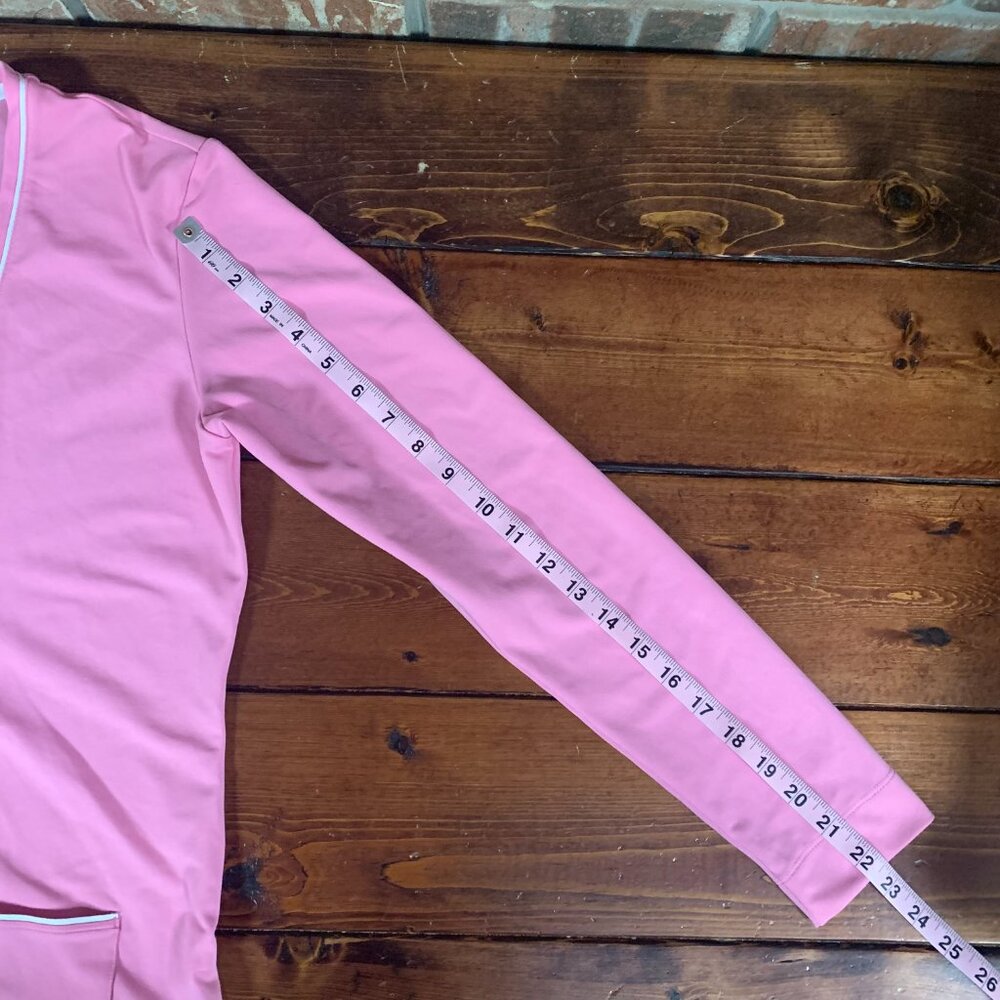 Adidas Golf Climalite Pink Women's Medium Button Front Brushed Cardigan EUC - Picture 11 of 11